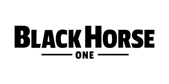 Black Horse One Logo - full